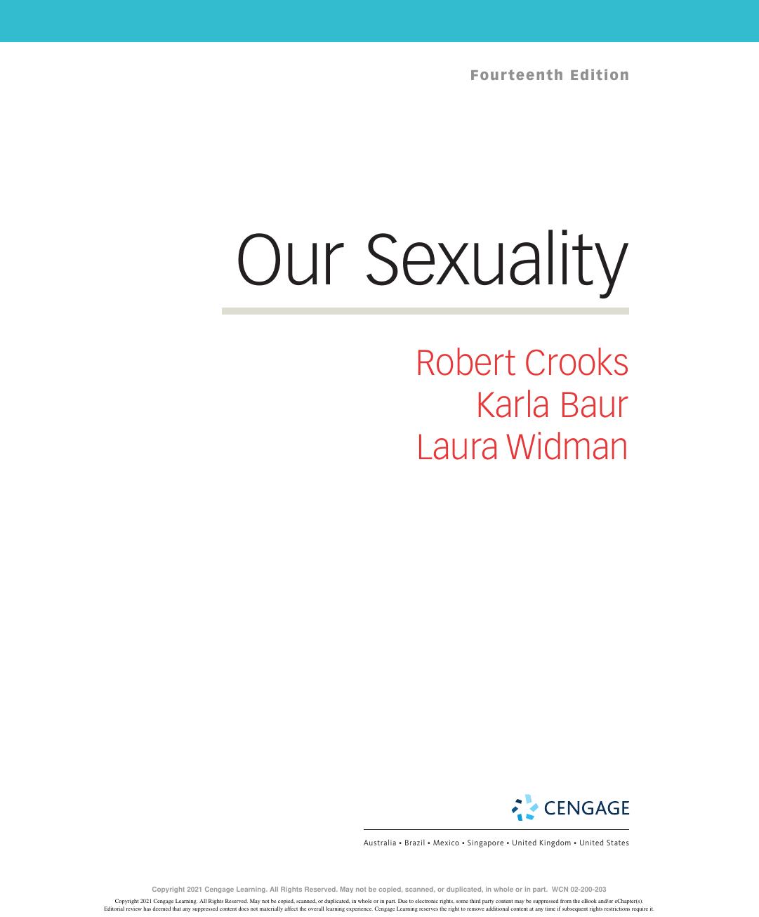 Preview page 2 of Our Sexuality 14th Edition By Robert Crooks