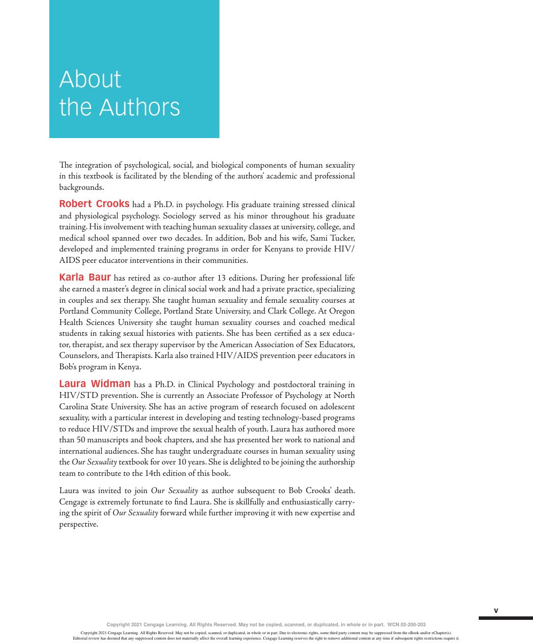 Preview page 7 of Our Sexuality 14th Edition By Robert Crooks
