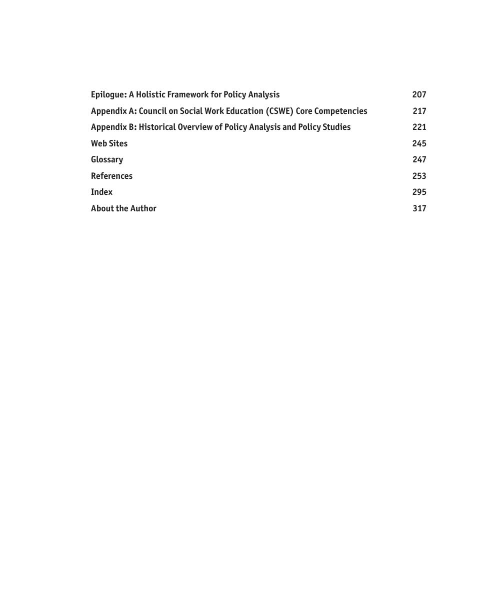 Preview page 7 of Policy Analysis for Social Workers 1st Edition By Richard K. Caputo