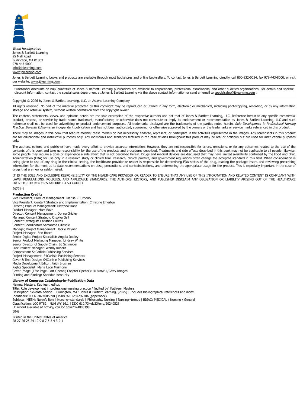 Preview page 9 of Role Development in Professional Nursing Practice 7th Edition By Kathleen Masters