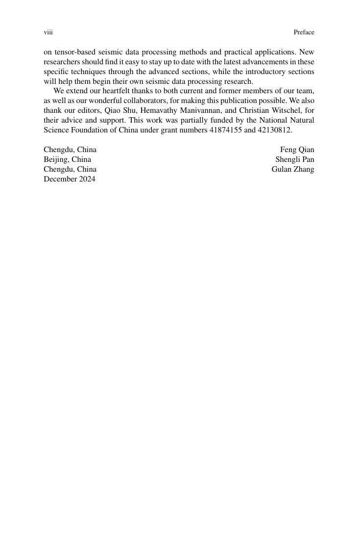 Preview page 8 of Tensor Computation for Seismic Data Processing By Feng Qian; Shengli Pan; Gulan Zhang