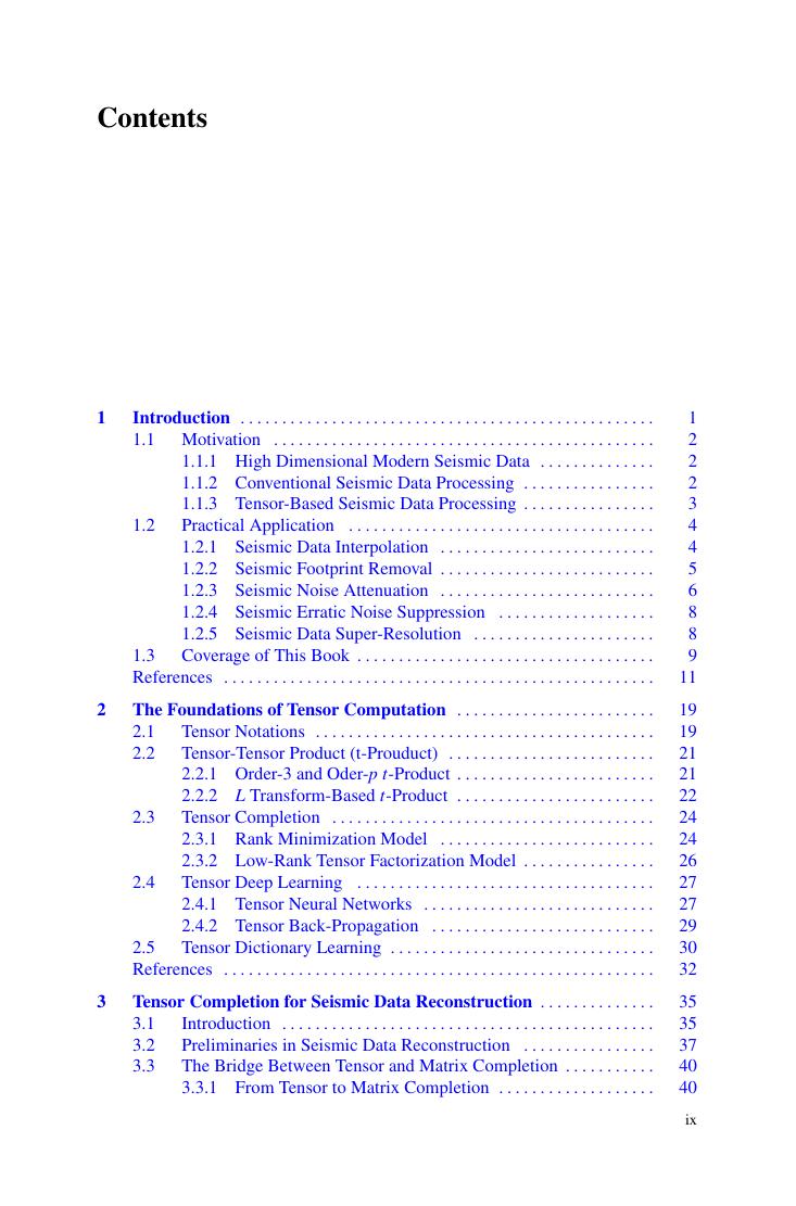 Preview page 9 of Tensor Computation for Seismic Data Processing By Feng Qian; Shengli Pan; Gulan Zhang