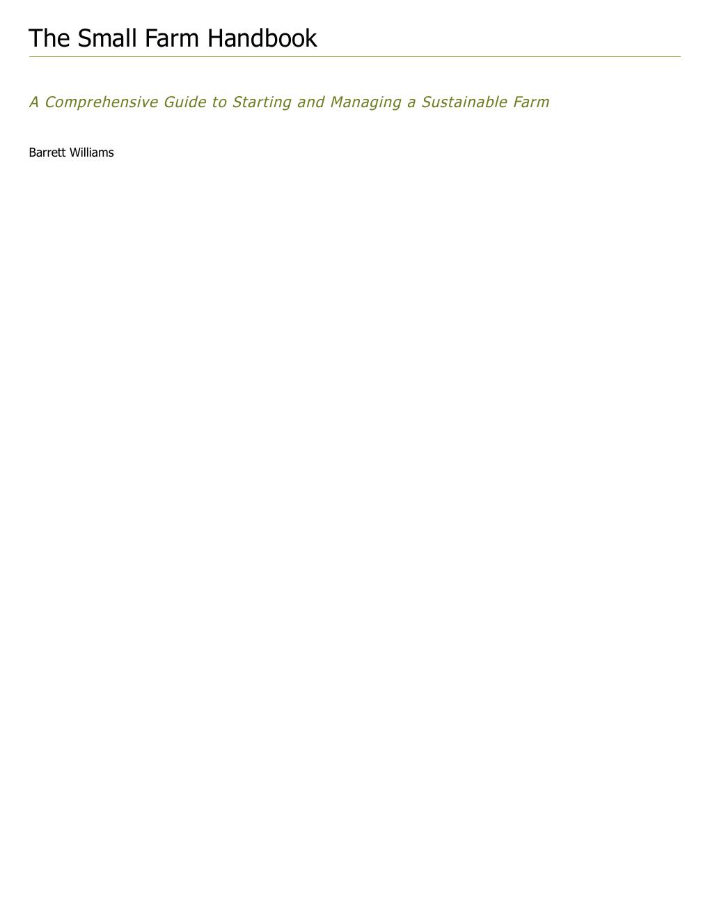 Preview page 3 of The Small Farm Handbook 1st Edition By Barrett Williams