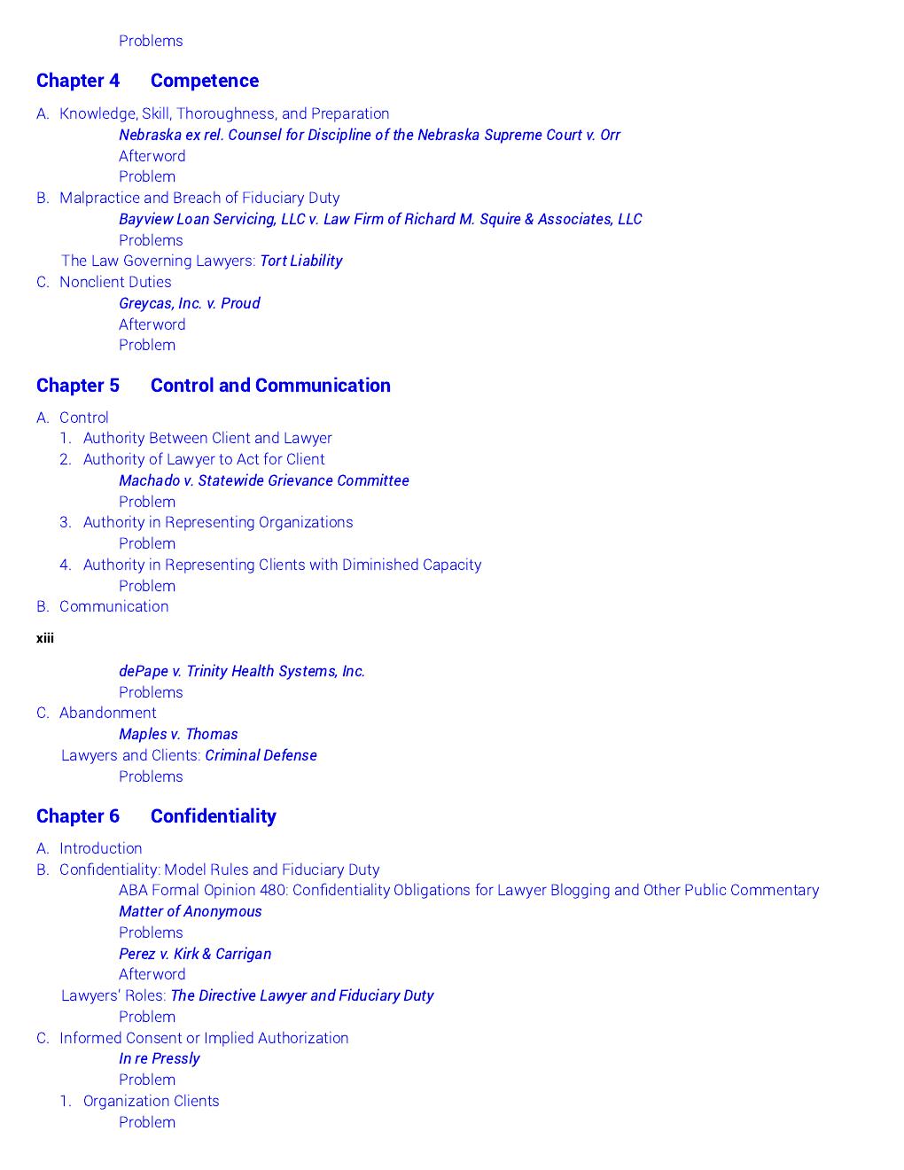 Preview page 10 of Traversing the Ethical Minefield Problems Law and Professional Responsibility 5th Edition  By Martyn, Fox, Acosta, Londo