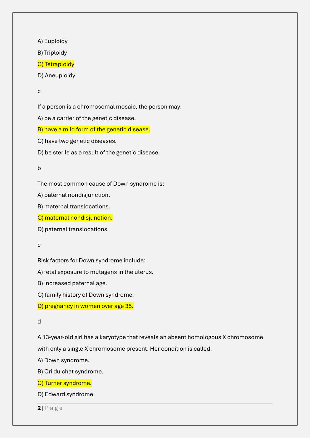 Preview page 2 of MVU NUR 611 PATHOPHYSIOLOGY EXAM 1  PREP