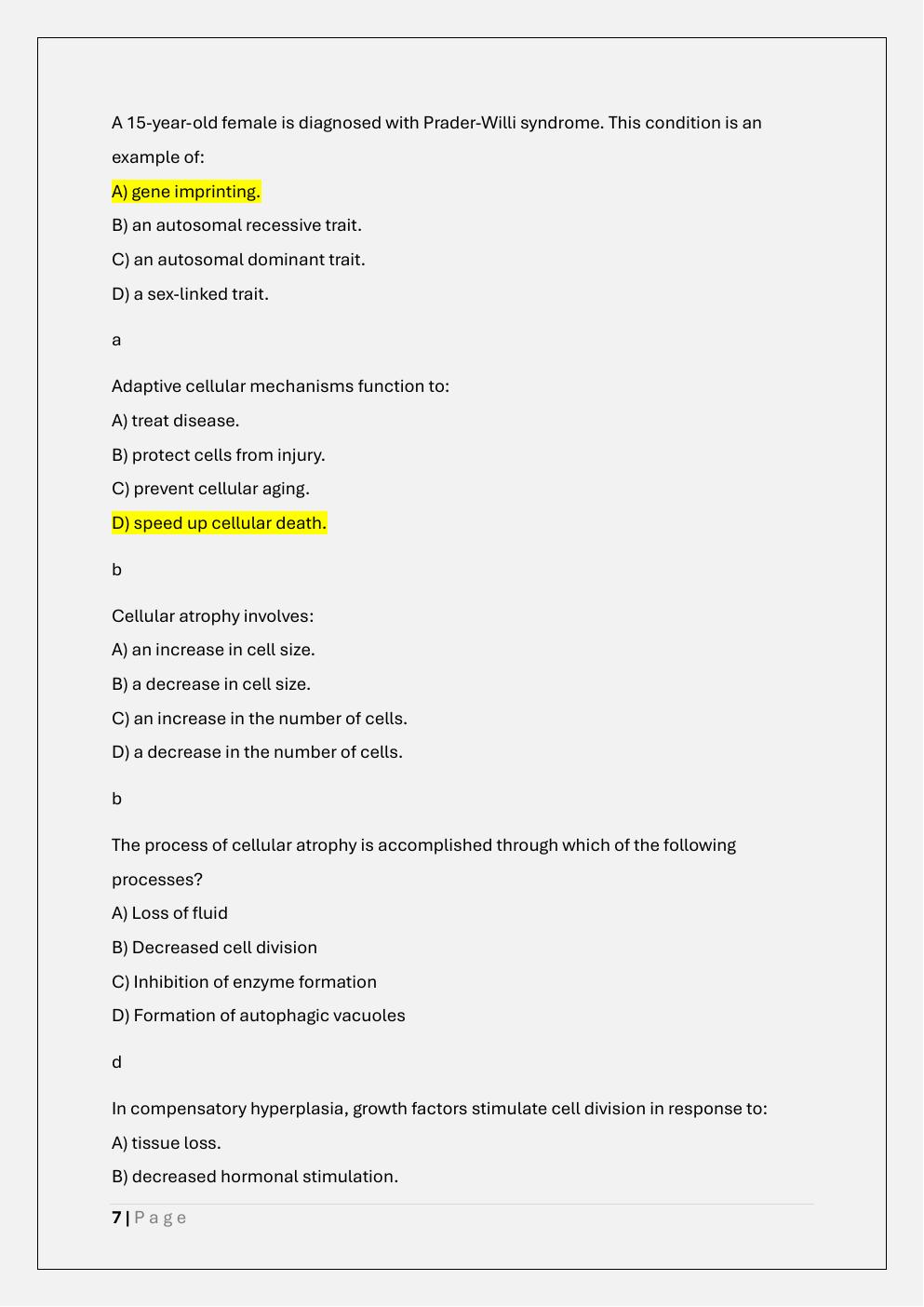 Preview page 7 of MVU NUR 611 PATHOPHYSIOLOGY EXAM 1  PREP