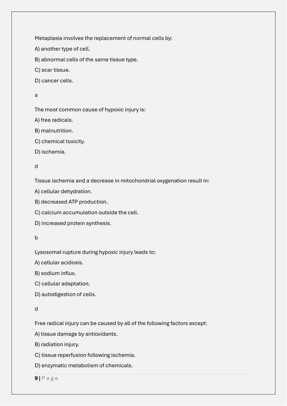 Preview page 9 of MVU NUR 611 PATHOPHYSIOLOGY EXAM 1  PREP