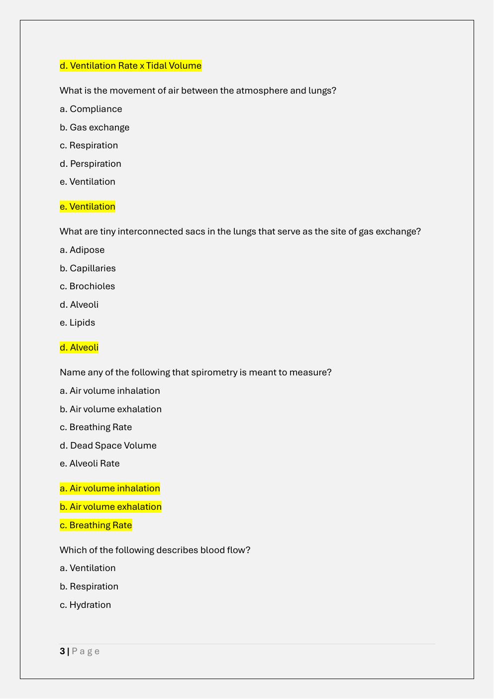 Preview page 3 of PHYS 261 PHYSIOLOGY MIDTERM EXAM