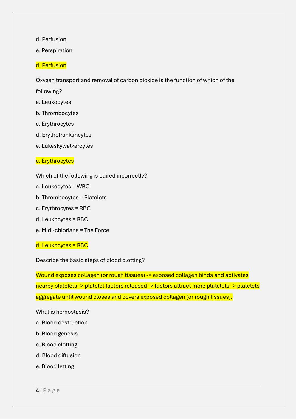 Preview page 4 of PHYS 261 PHYSIOLOGY MIDTERM EXAM
