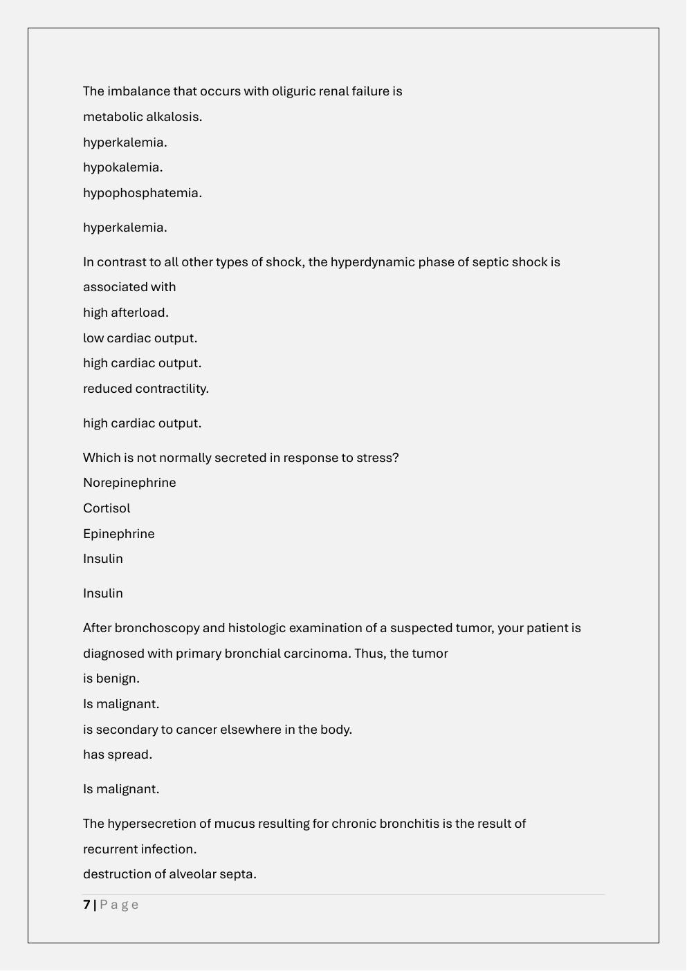 Preview page 7 of PATHO 370 MIDTERM PREP EXAM/WCU PATH  370 PATHOPHYSIOLOGY MIDTERM/PATH 370  MIDTERM EXAM