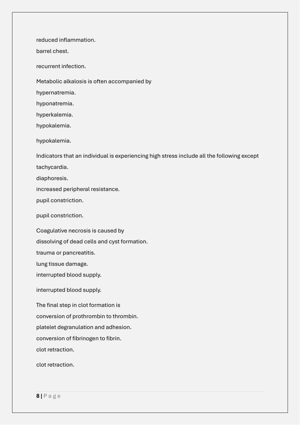 Preview page 8 of PATHO 370 MIDTERM PREP EXAM/WCU PATH  370 PATHOPHYSIOLOGY MIDTERM/PATH 370  MIDTERM EXAM