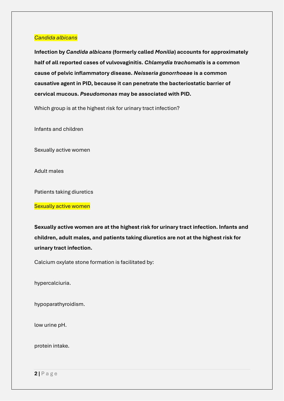 Preview page 2 of PATHO 370 FINAL EXAM PREP TEST BANK 2  /WCU PATH 370 PATHOPHYSIOLOGY FINAL  EXAM