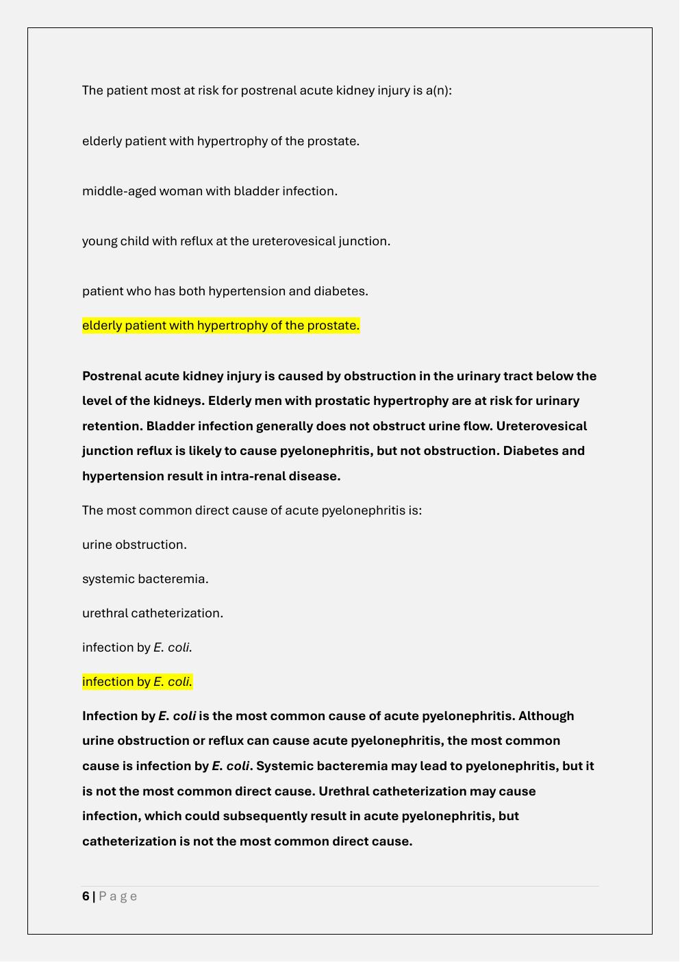 Preview page 6 of PATHO 370 FINAL EXAM PREP TEST BANK 2  /WCU PATH 370 PATHOPHYSIOLOGY FINAL  EXAM
