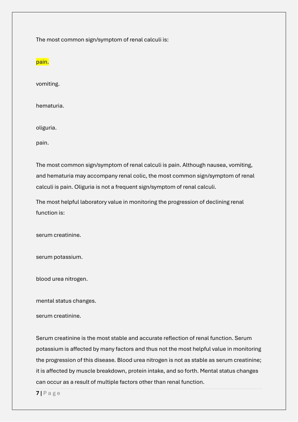 Preview page 7 of PATHO 370 FINAL EXAM PREP TEST BANK 2  /WCU PATH 370 PATHOPHYSIOLOGY FINAL  EXAM