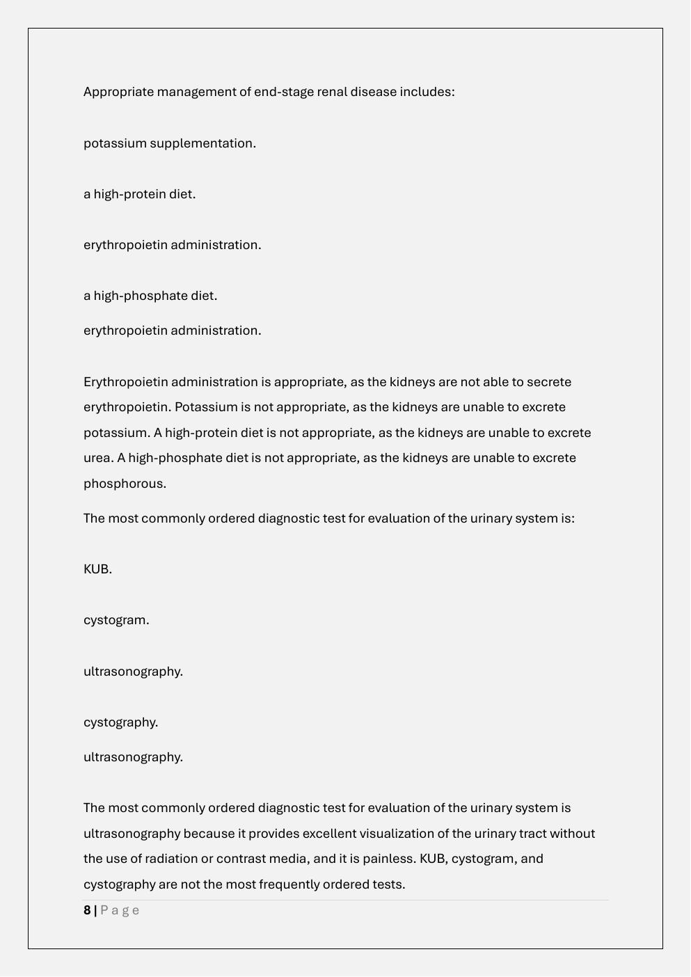 Preview page 8 of PATHO 370 FINAL EXAM PREP TEST BANK 2  /WCU PATH 370 PATHOPHYSIOLOGY FINAL  EXAM