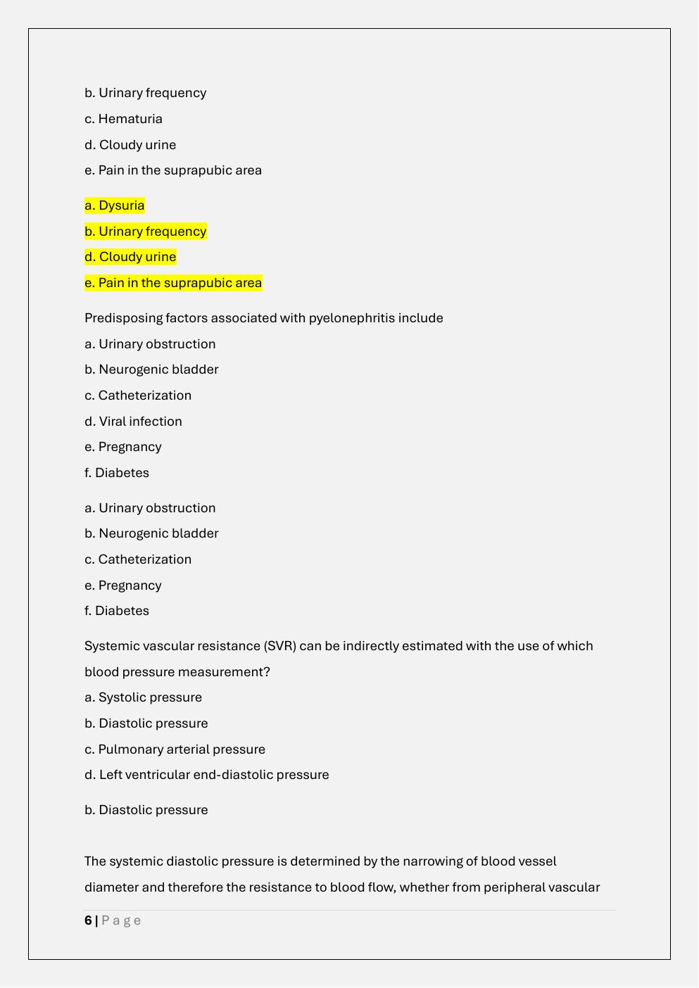 Preview page 6 of WCU PATHOPHYSIOLOGY PATH 370 FINAL  EXAM PREP TEST BANK 1 / PATH 370  PATHOPHYSIOLOGY FINAL EXAM