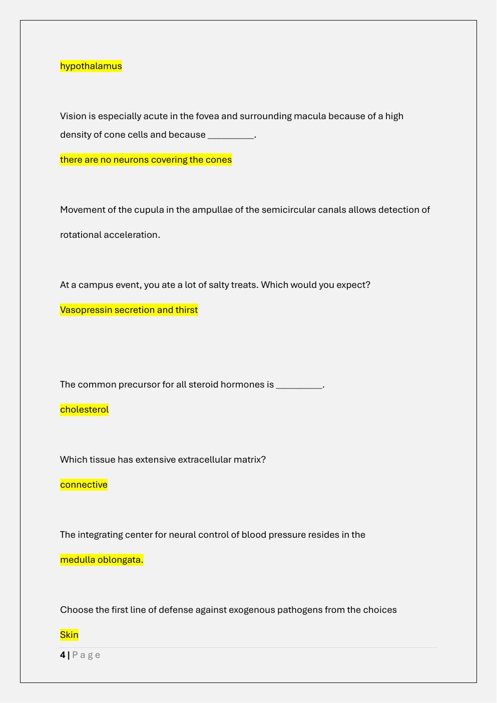 Preview page 4 of PHYS 261 PHYSIOLOGY FINAL EXAM/PHYS  261 FINAL EXAM