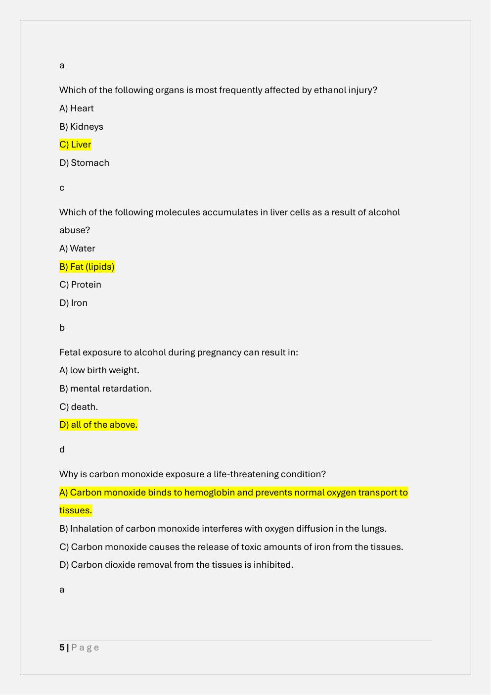 Preview page 5 of NURS 611 ADVANCED PATHOPHYSIOLOGY  EXAM 1 PREP /NURS 611 EXAM 1