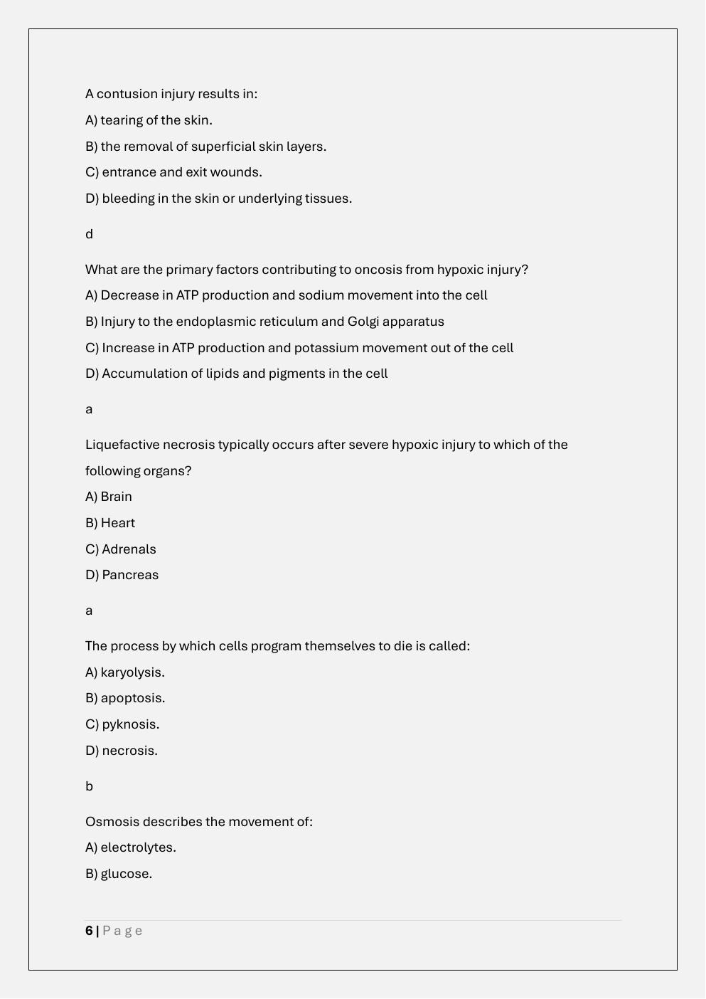 Preview page 6 of NURS 611 ADVANCED PATHOPHYSIOLOGY  EXAM 1 PREP /NURS 611 EXAM 1