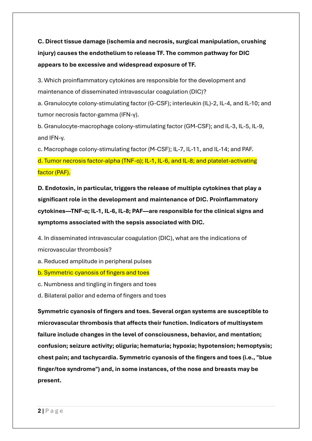 Preview page 2 of NURS 611 ADVANCED PATHOPHYSIOLOGY  EXAM 3 PREP /NURS 611 EXAM 3