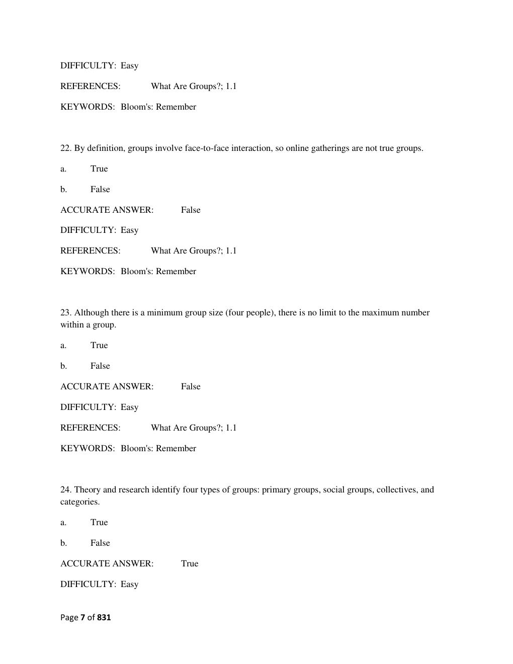 Preview page 7 of Test Bank for Group Dynamics 7th Edition, by Donelson Forsyth All Chapters A+