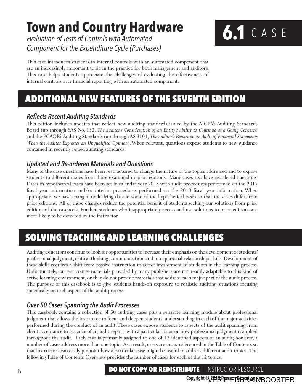 Preview page 4 of Solution Manual for Auditing Cases: An Interactive Learning Approach, 7th Edition By Mark S. Beasley, Frank A. Buckless,