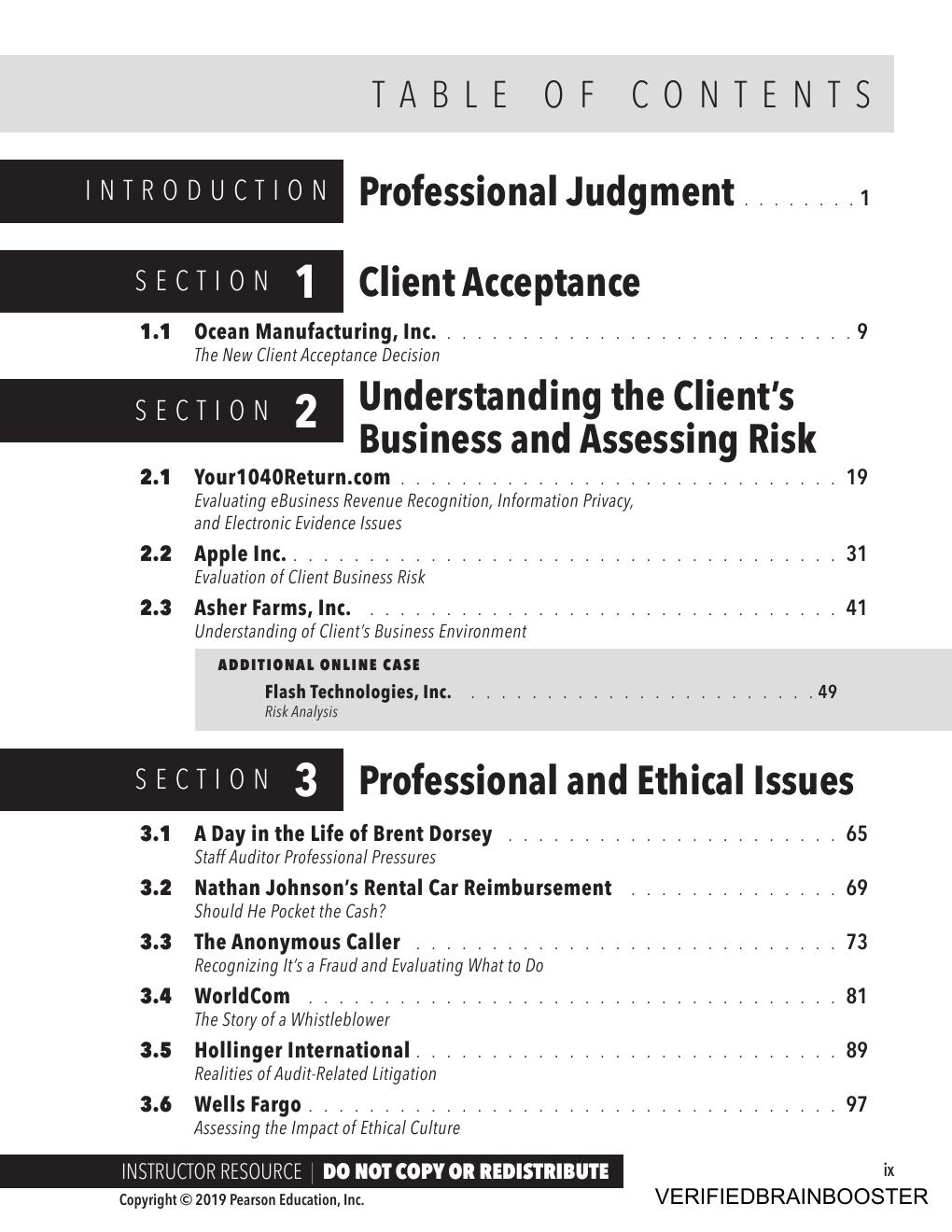 Preview page 9 of Solution Manual for Auditing Cases: An Interactive Learning Approach, 7th Edition By Mark S. Beasley, Frank A. Buckless,