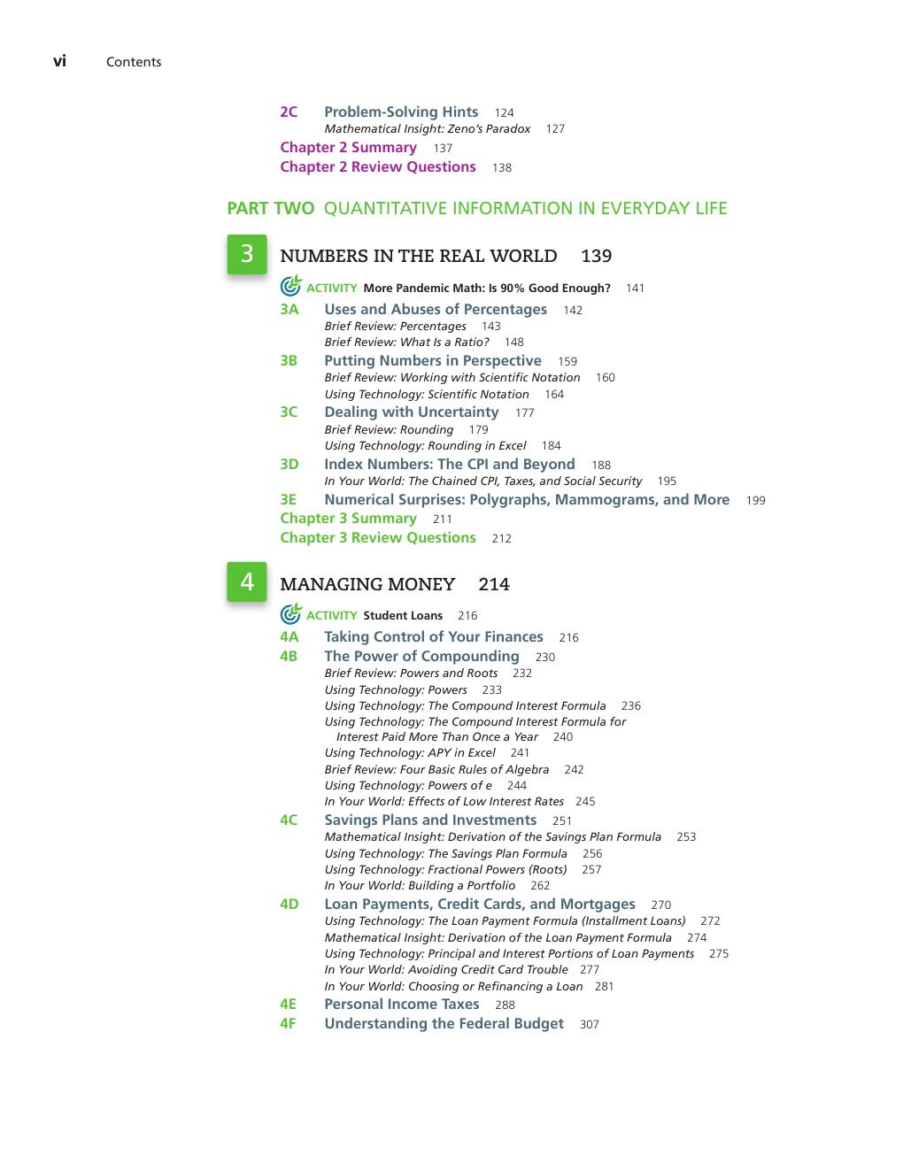 Preview page 8 of Using Understanding Mathematics A Quantitative Reasoning Approach 8th Edition BY Jeffrey O. Bennett