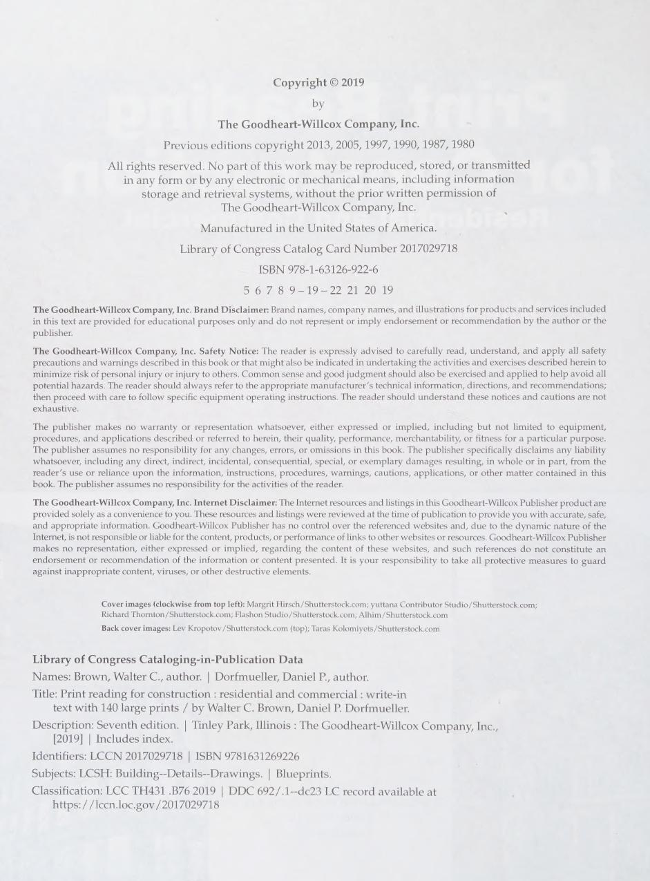 Preview page 3 of eBook (Scan) Print Reading for Construction 7e Walter Brown, Daniel Dorfmueller