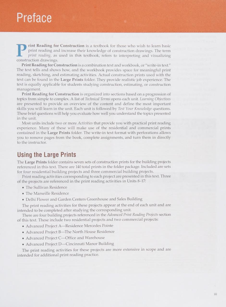 Preview page 4 of eBook (Scan) Print Reading for Construction 7e Walter Brown, Daniel Dorfmueller