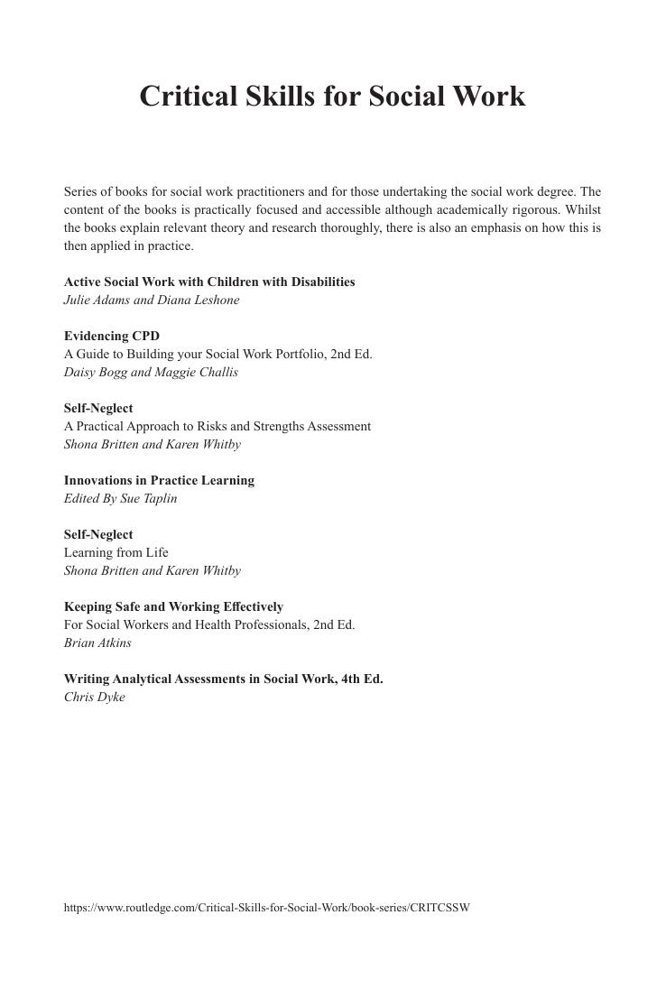Preview page 3 of Writing Analytical Assessments in Social Work 4th Edition By Dyke, Chris