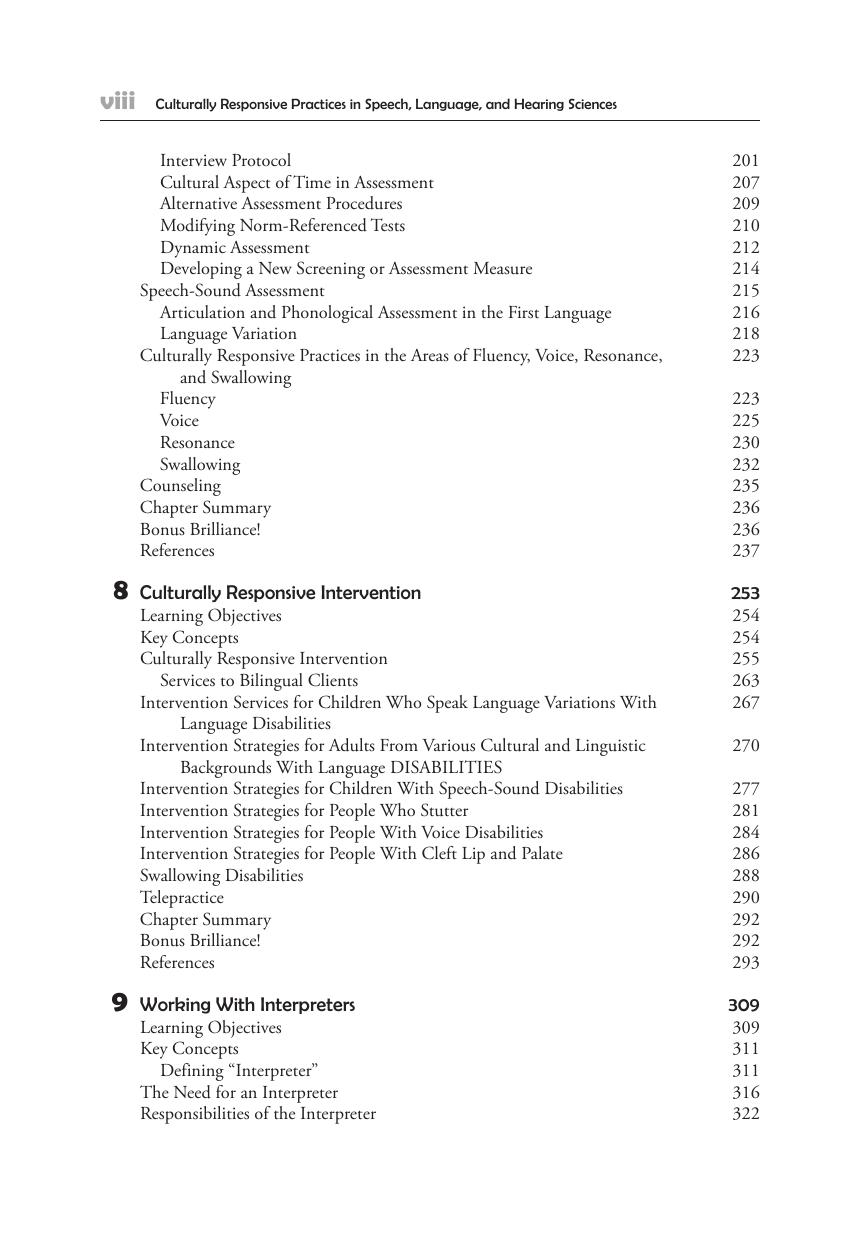 Preview page 9 of Culturally Responsive Practices in Speech, Language, and Hearing Sciences 3rd Edition By Yvette Hyter, Marlene Salas-Pro