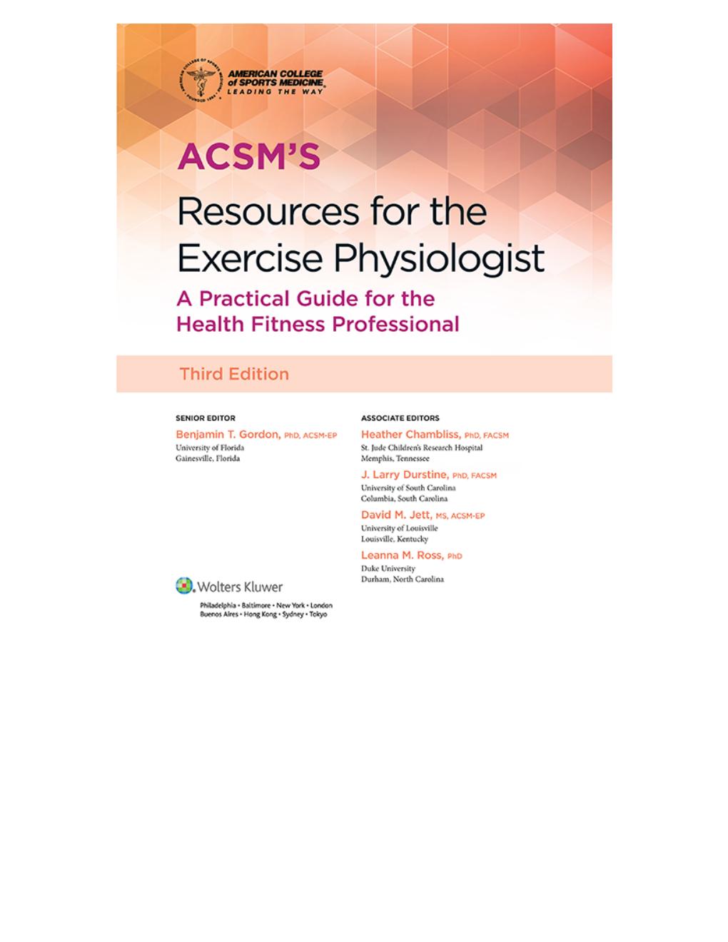 Preview page 3 of PDF(eBook) ACSM's Resources for the Exercise Physiologist 3rd edition  by Ph.D. Gordon, Benjamin T,Chambliss, Heather ,