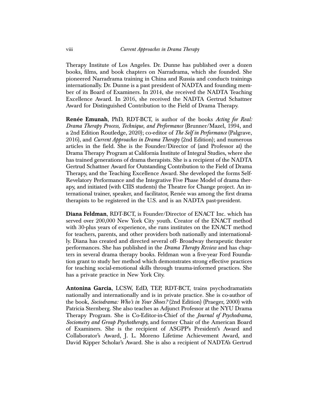 Preview page 9 of Current Approaches in Drama Therapy 3rd Edition By David Read Johnson, Renée Emunah