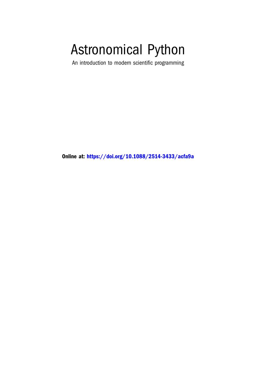 Preview page 2 of eBook Astronomical Python 1st Edition By  Imad Pasha