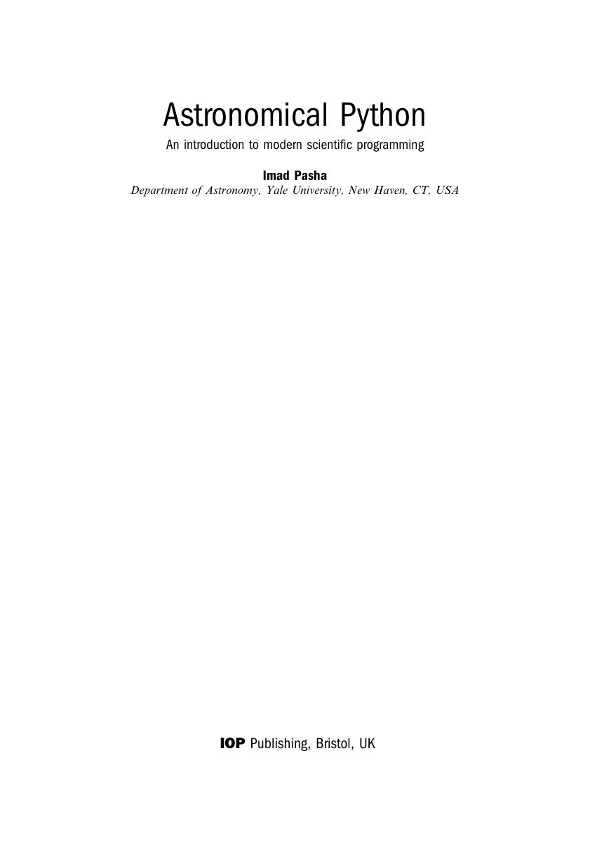 Preview page 6 of eBook Astronomical Python 1st Edition By  Imad Pasha