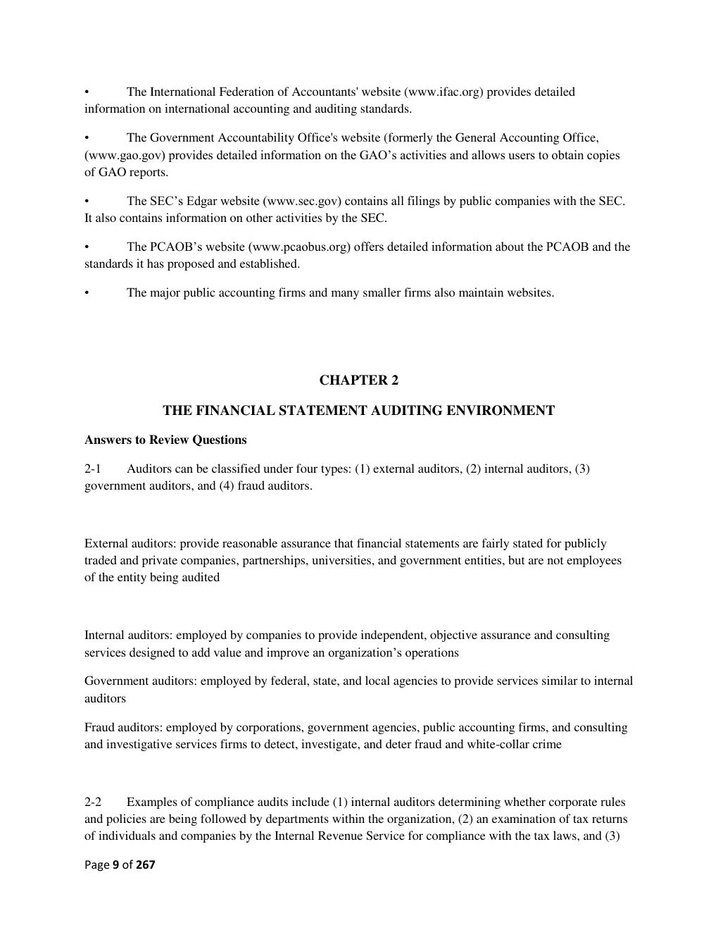 Preview page 9 of SOLUTION MANUAL for Auditing & Assurance Services: A Systematic Approach 12th Edition, by Douglas F. Prawitt William F.