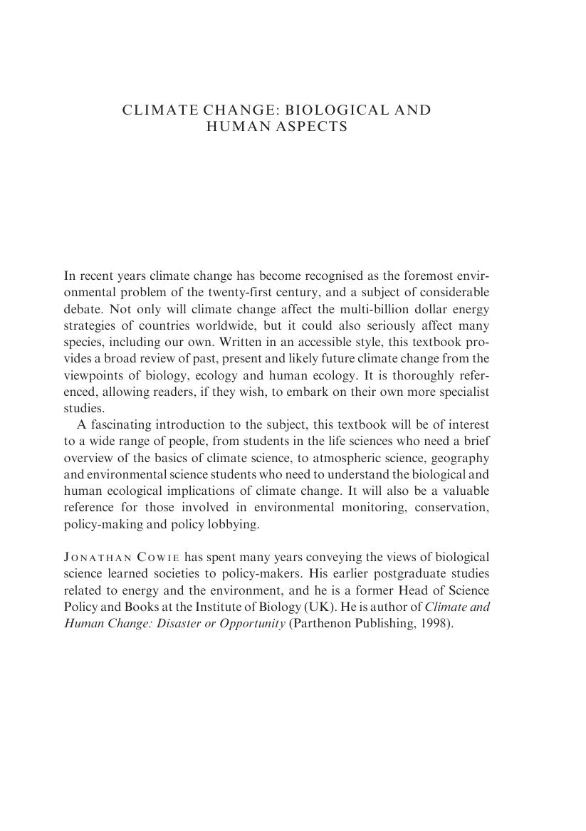 Preview page 4 of Climate Change By Jonathan Cowie
