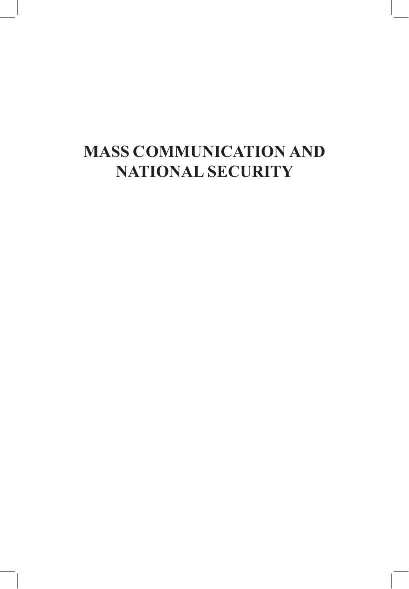 Preview page 2 of Mass Communication and National Security 1st Edition By Sandra M. Martinez