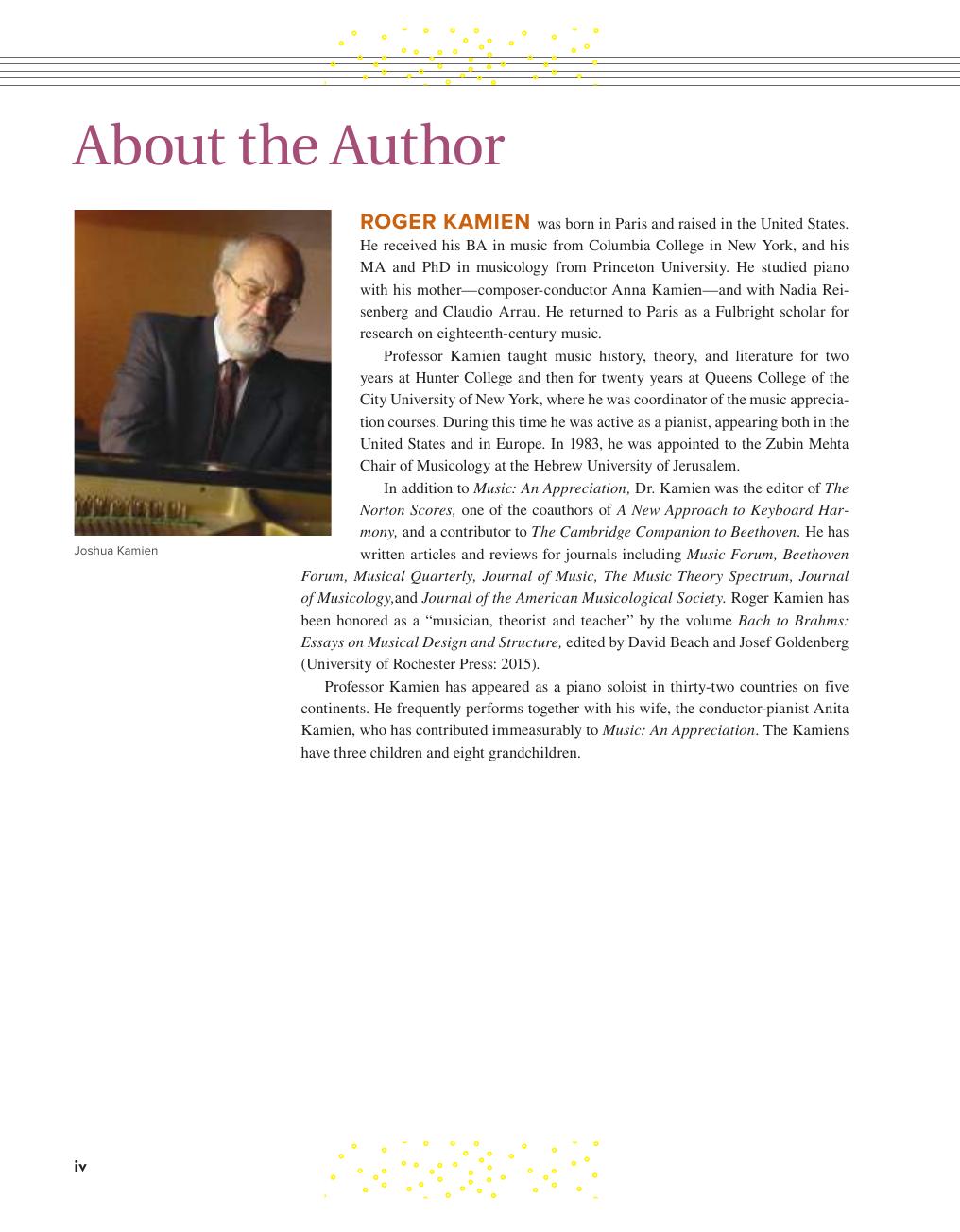 Preview page 4 of Music An Appreciation 13th Edition By Roger Kamien