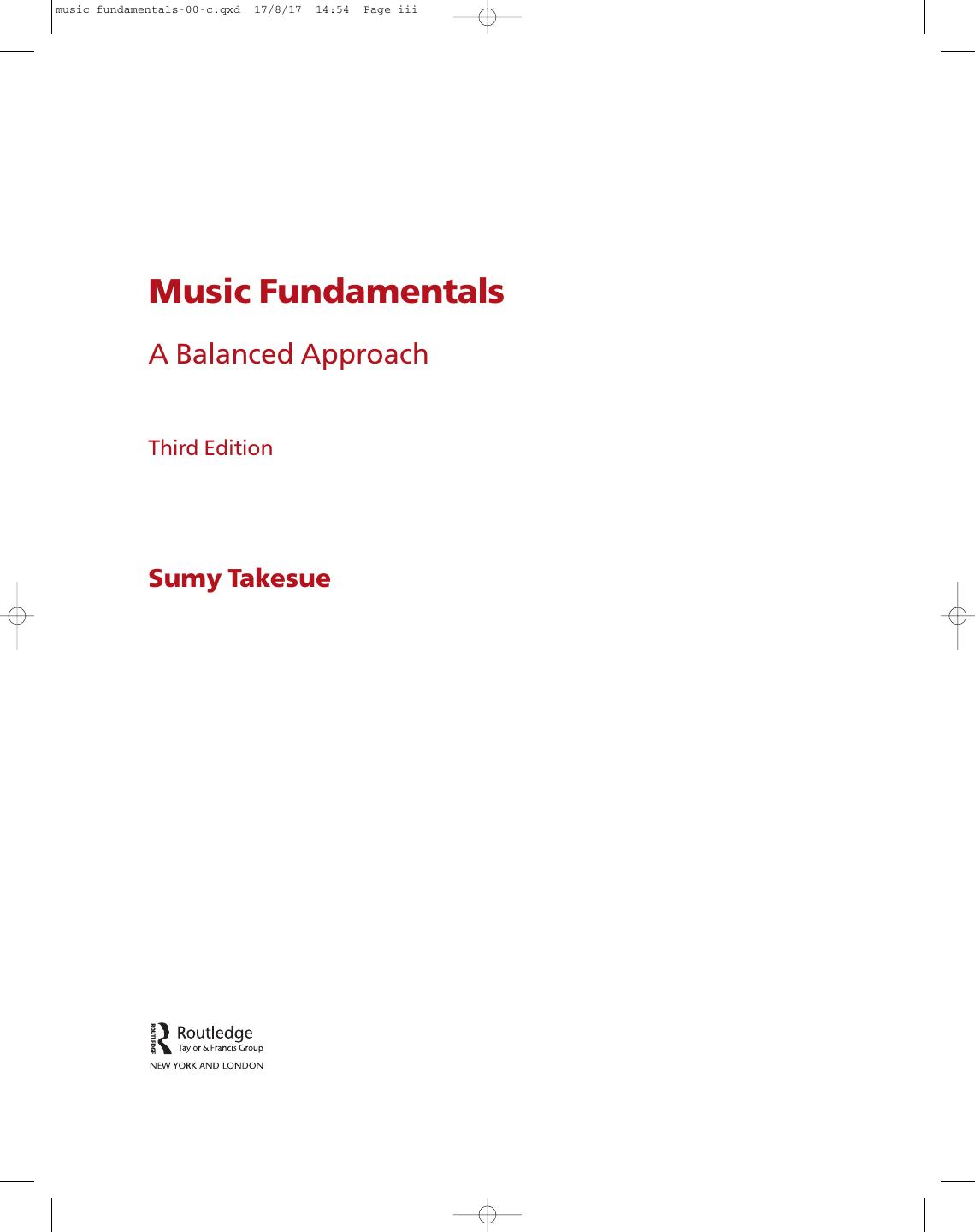 Preview page 2 of Music Fundamentals A Balanced Approach 3rd Edition By Sumy Takesue