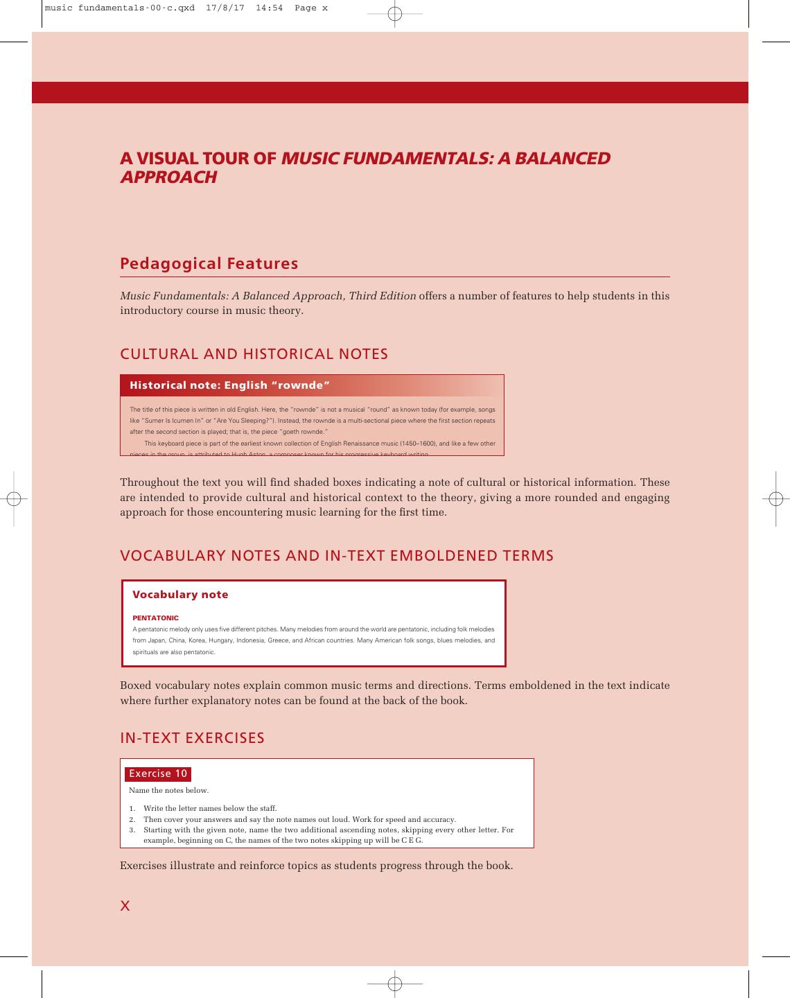 Preview page 10 of Music Fundamentals A Balanced Approach 3rd Edition By Sumy Takesue