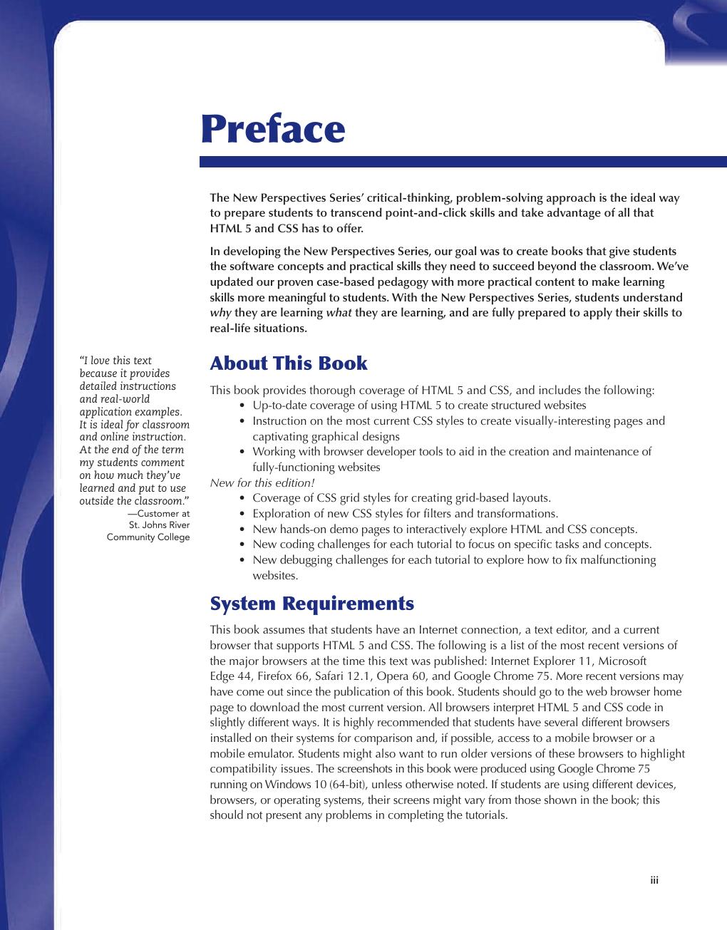 Preview page 5 of New Perspectives on HTML 5 and CSS 8th Edition By Patrick M. Carey