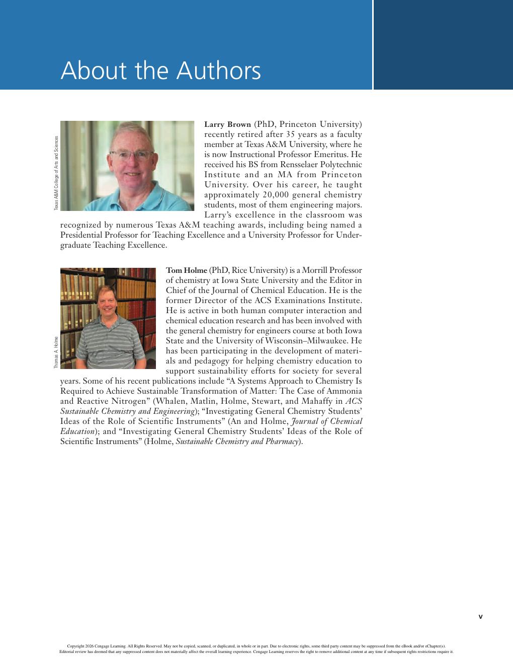 Preview page 7 of Chemistry for Engineering Students 5th Edition By Lawrence Brown, Tom Holme