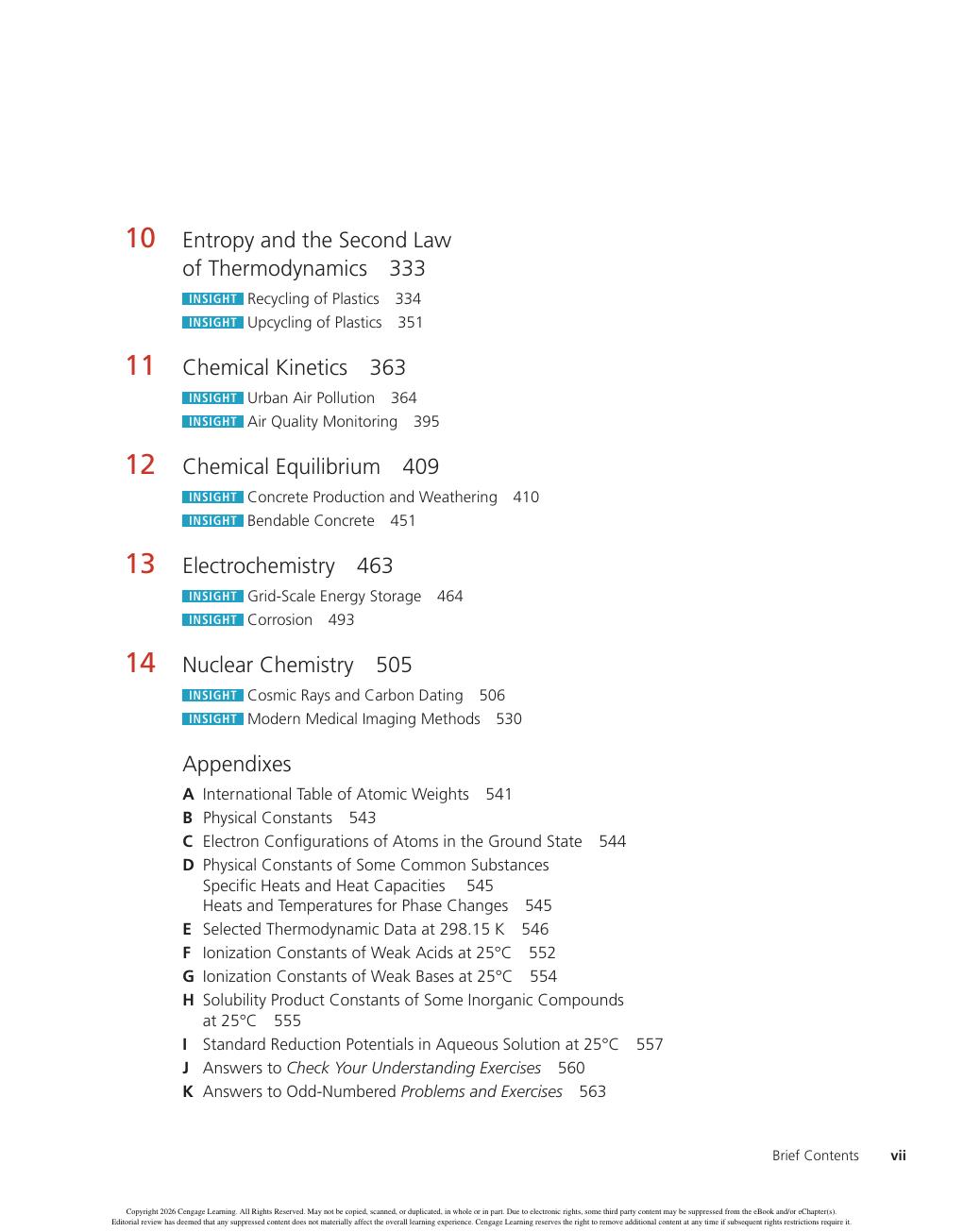 Preview page 9 of Chemistry for Engineering Students 5th Edition By Lawrence Brown, Tom Holme