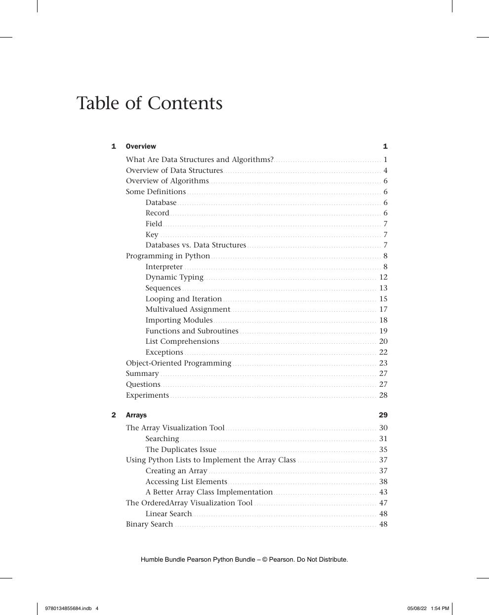 Preview page 5 of Data Structures & Algorithms in Python 1st Edition By Robert Lafore, Alan Broder, John Canning
