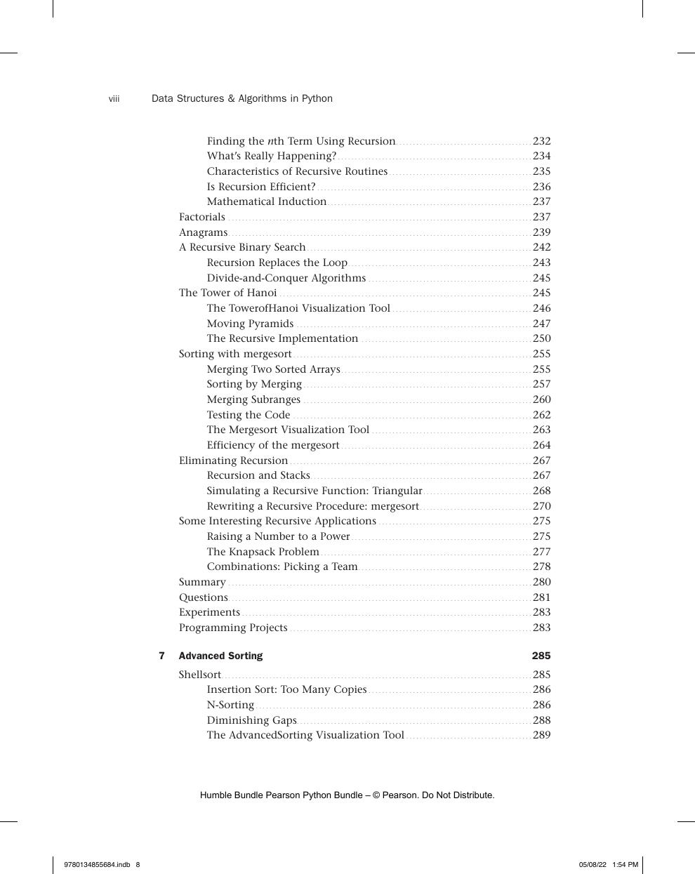 Preview page 9 of Data Structures & Algorithms in Python 1st Edition By Robert Lafore, Alan Broder, John Canning