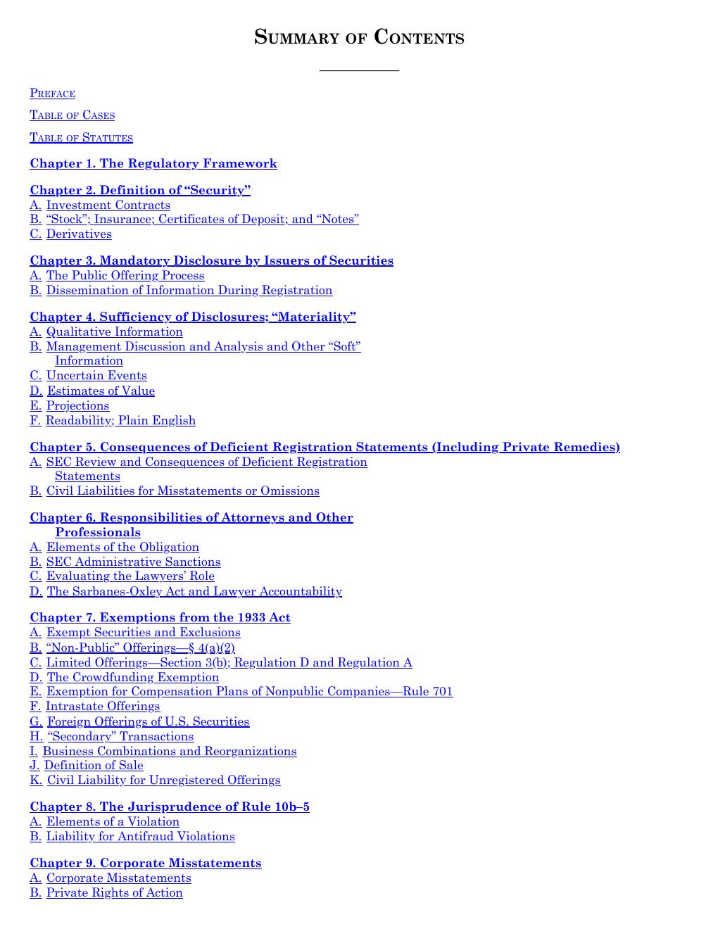 Preview page 7 of Securities Regulation Cases and Materials 10th Edition By Thomas Lee Hazen