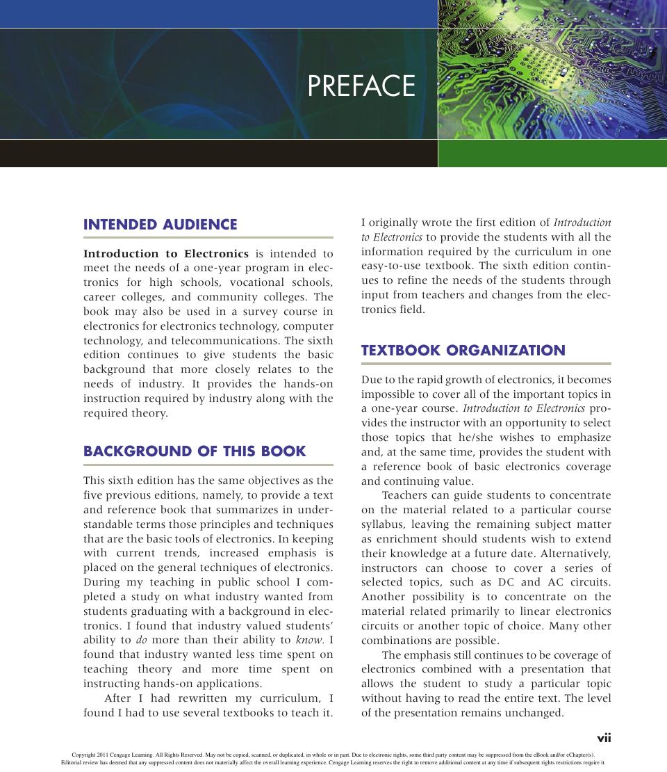 Preview page 9 of Introduction to Electronics 6th Edition By Earl Gates