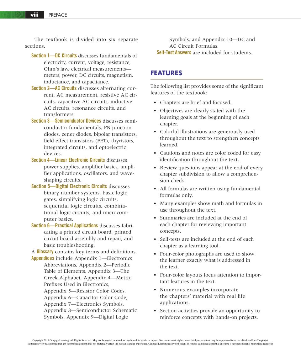 Preview page 10 of Introduction to Electronics 6th Edition By Earl Gates